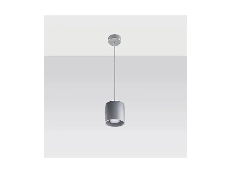 Hanglampen Orbis Modern Van  - 1 Lichtbronnen - L.10 X H.110 Cm - Grijs