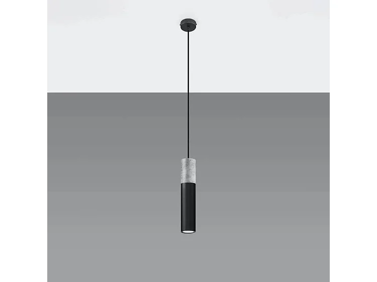 Sollux BORGIO Suspension Slim 8cm Gris Clair, Noir GU10