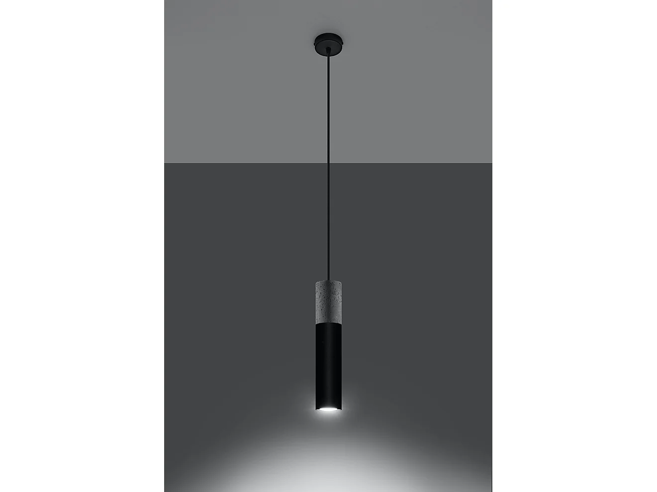 Sollux BORGIO Suspension Slim 8cm Gris Clair, Noir GU10