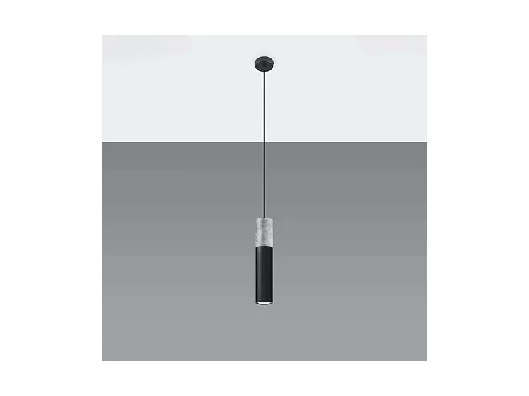 Sollux BORGIO Suspension Slim 8cm Gris Clair, Noir GU10