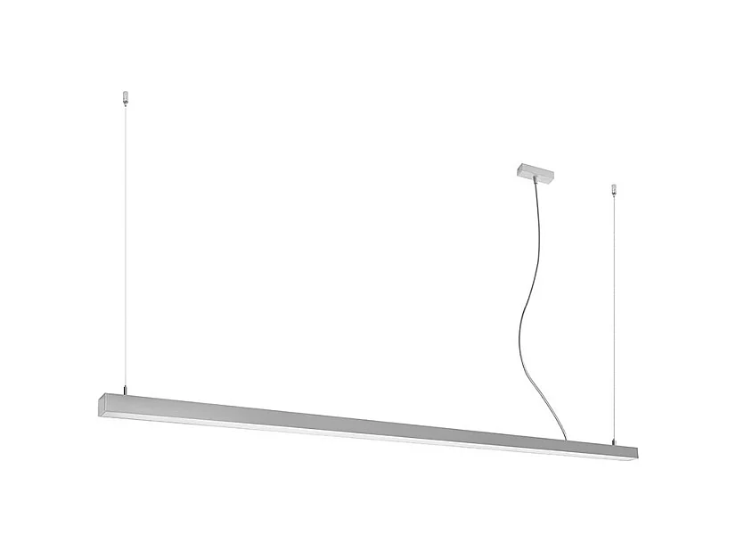 Hanglampen Pinne Minimalistisch Van  - 1 Lichtbronnen - L.200 X H.150 Cm - Grijs