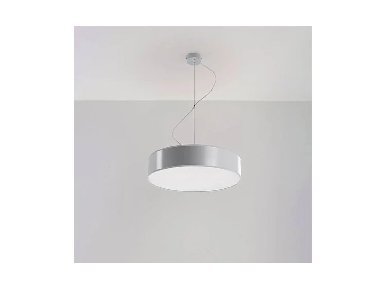 Sollux ARENA Pendentif rond à 3 ampoules au plafond argenté, E27