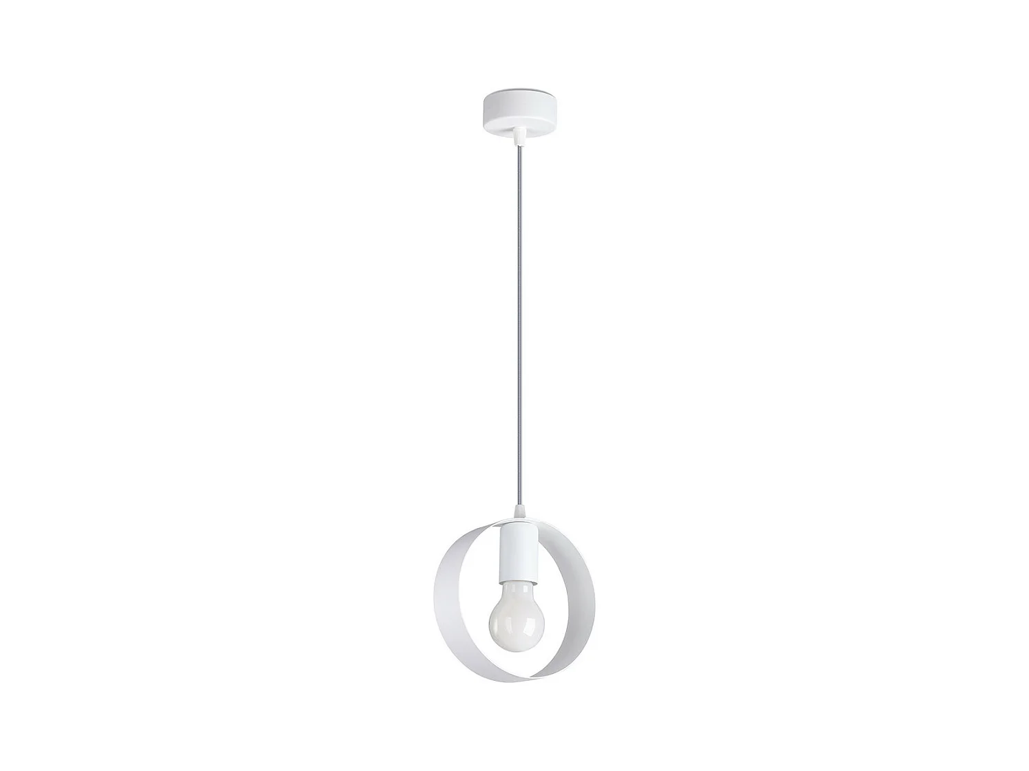 Hanglampen Titran Modern Van  - 1 Lichtbronnen - L.18 X H.120 Cm - Wit