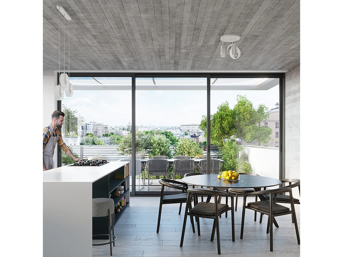 Sollux Titran Suspension Slim Plafonnier Blanc