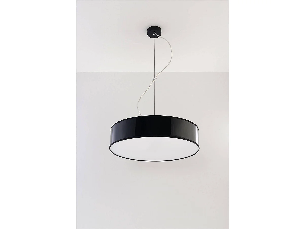 Sollux ARENA Plafonnier rond à 3 ampoules noir, E27