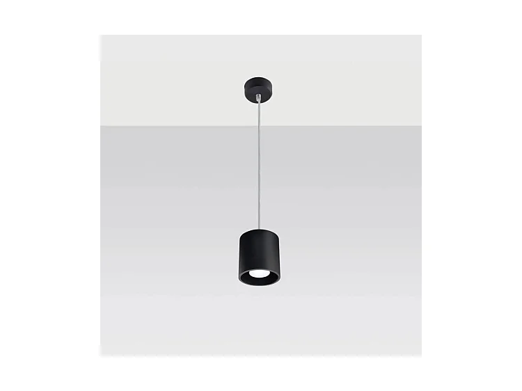 Sollux ORBIS Plafonnier rond à 1 lumière, noir, GU10