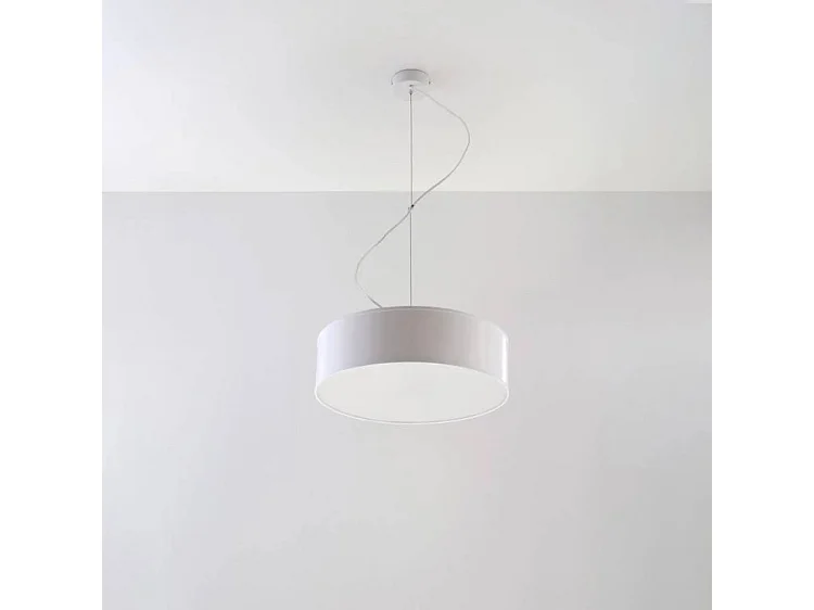 Sollux ARENA Luminaire suspendu rond à 2 ampoules, blanc, E27