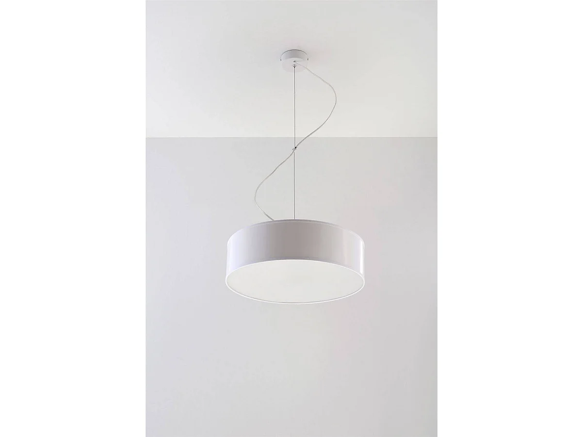 Sollux ARENA Luminaire suspendu rond à 2 ampoules, blanc, E27