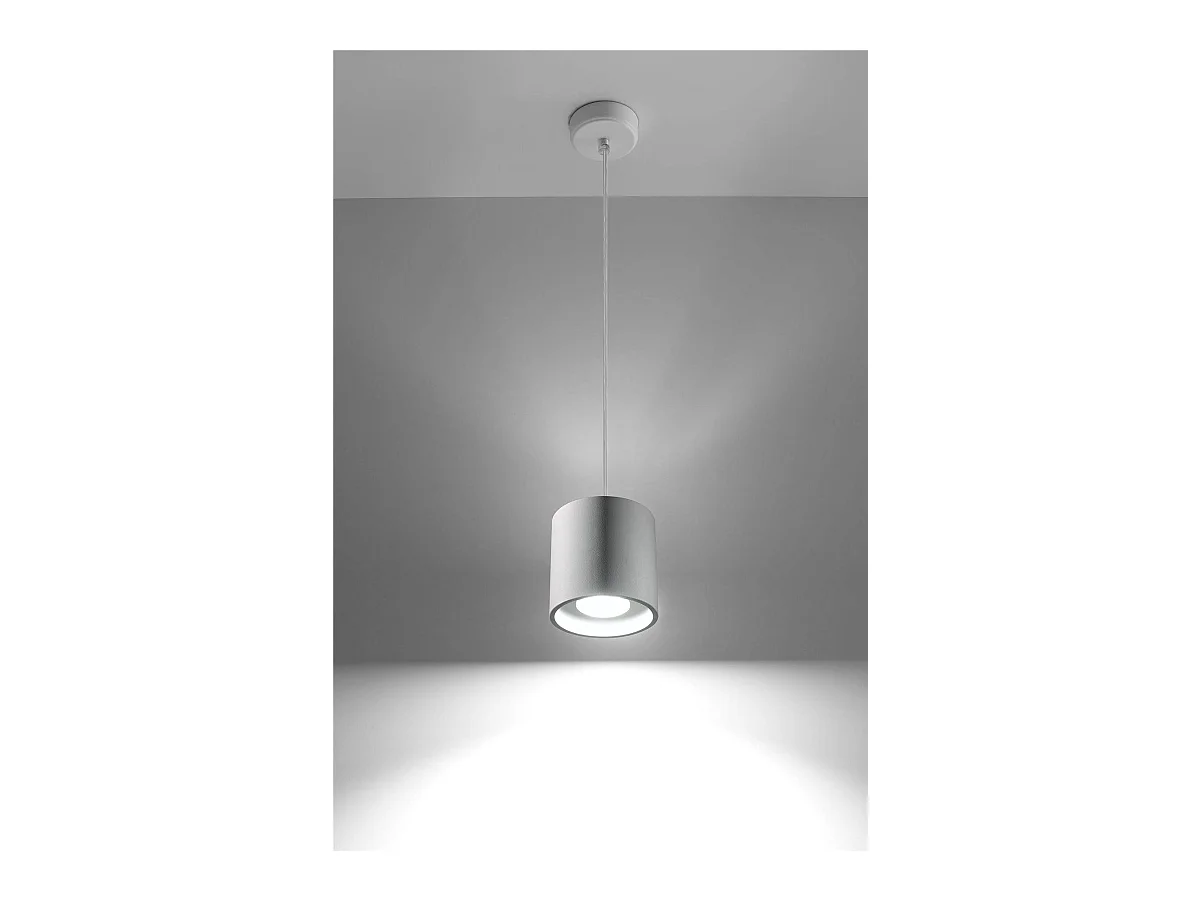 Sollux ORBIS - Lámpara colgante de techo redonda con 1 luz Blanca, GU10