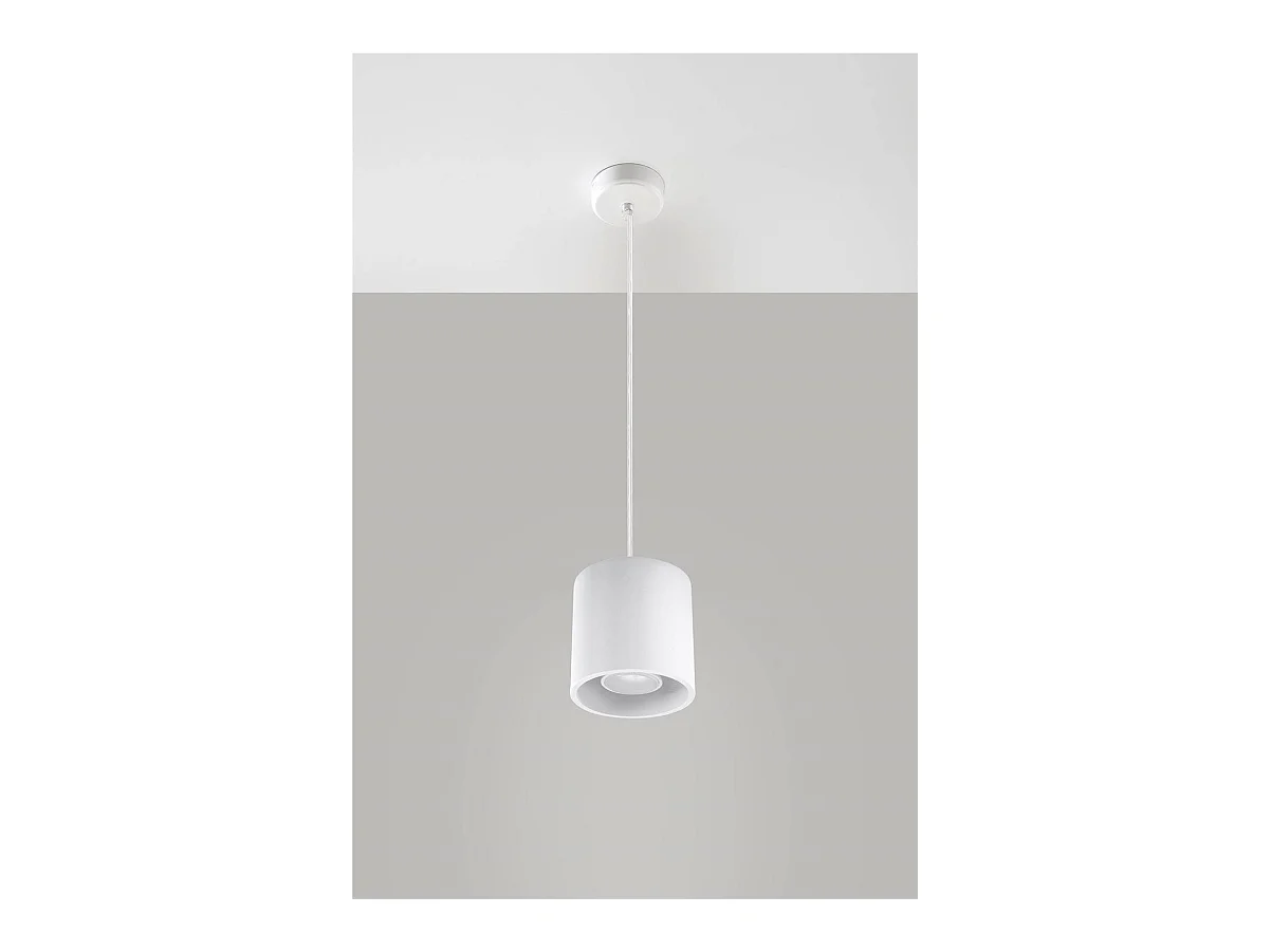 Sollux ORBIS - Lámpara colgante de techo redonda con 1 luz Blanca, GU10