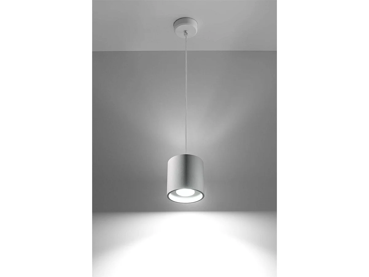Sollux ORBIS - Lámpara colgante de techo redonda con 1 luz Blanca, GU10