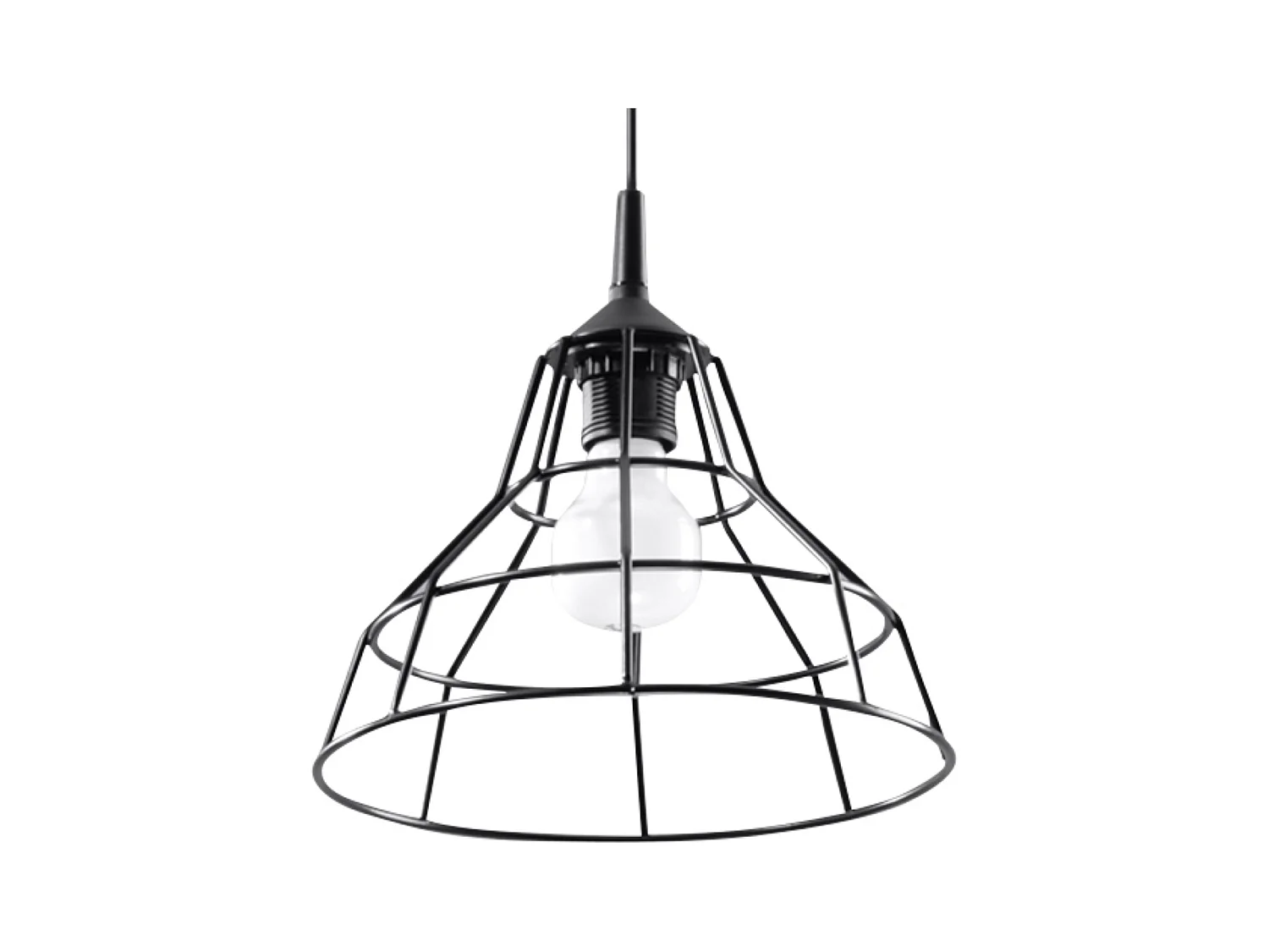 Sollux ANATA Plafonnier suspendu à 1 ampoule noir, E27