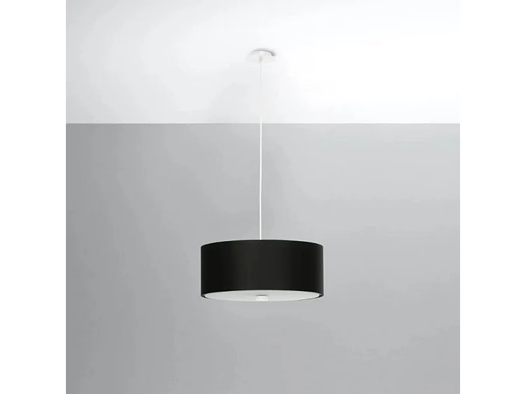 Sollux SKALA Suspension Cylindrique Noir 30cm E27