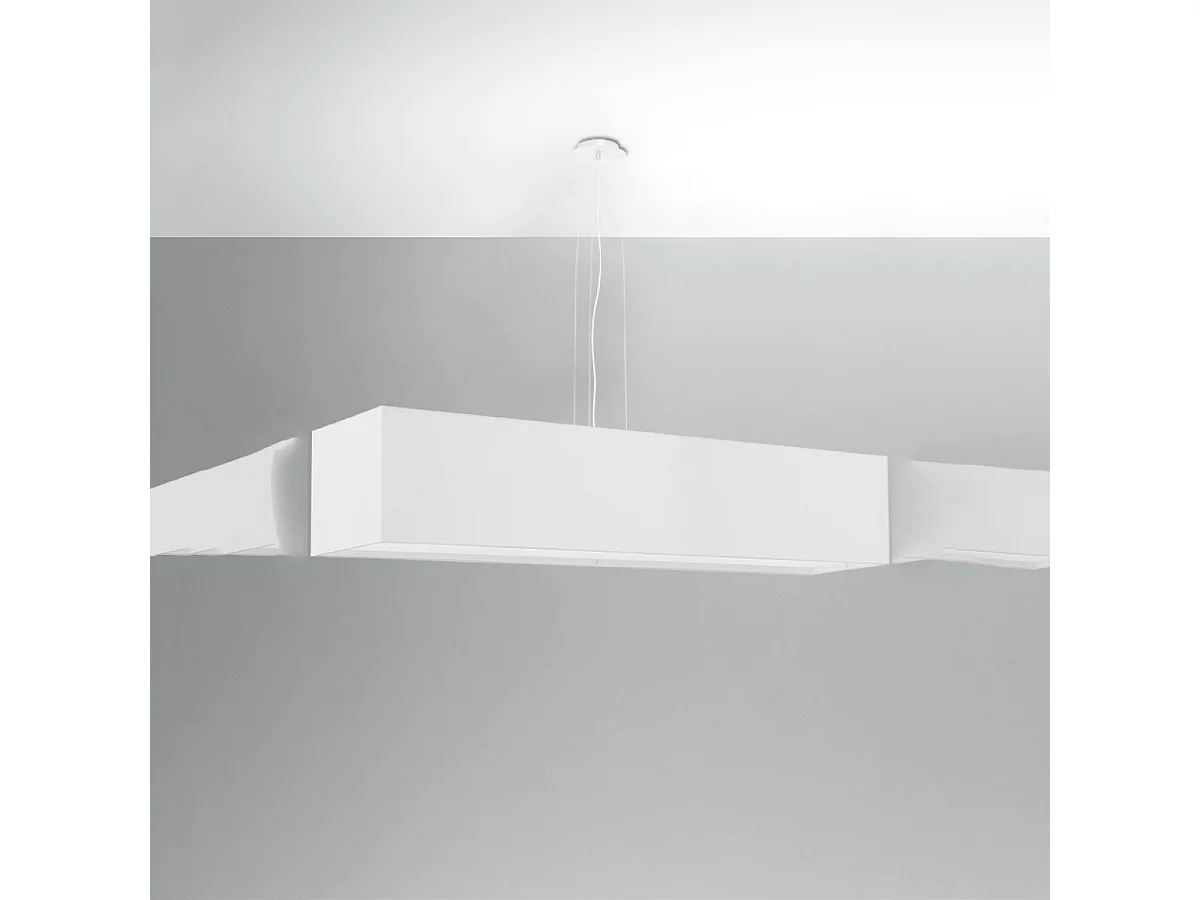 Kroonluchters Santa Minimalistisch Van  - 5 Lichtbronnen - L.120 X H.120 Cm - Wit
