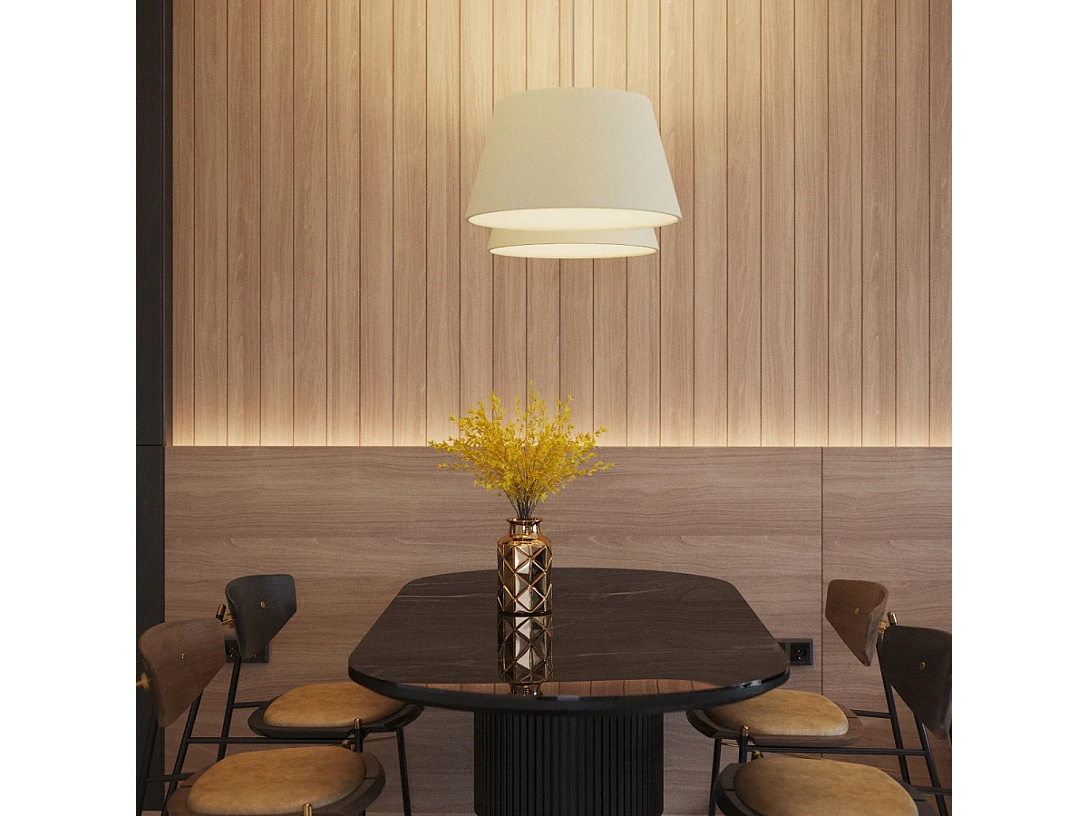 Sollux CONO Suspension Cylindrique Blanc 45cm E27