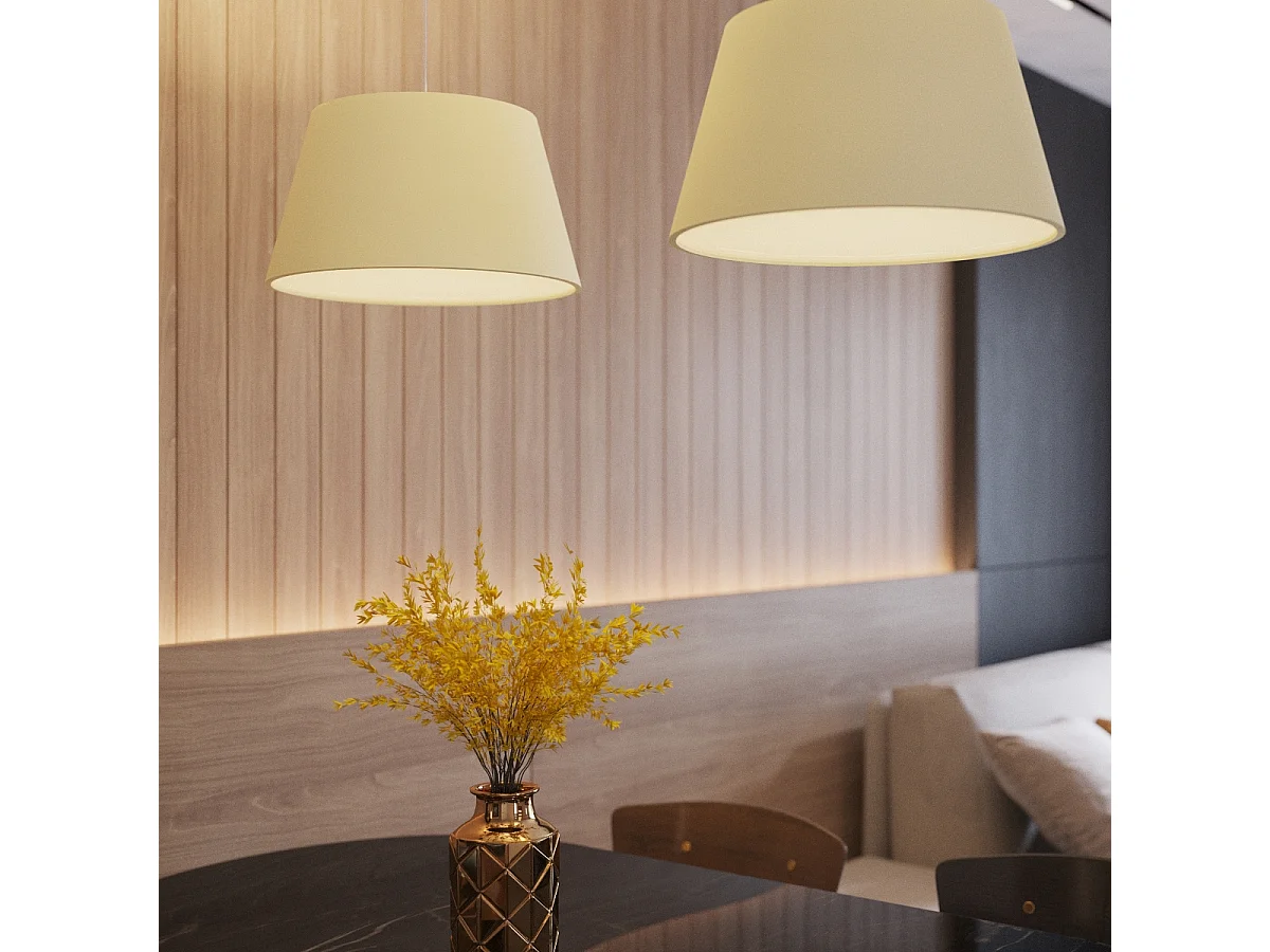 Sollux CONO Suspension Cylindrique Blanc 45cm E27