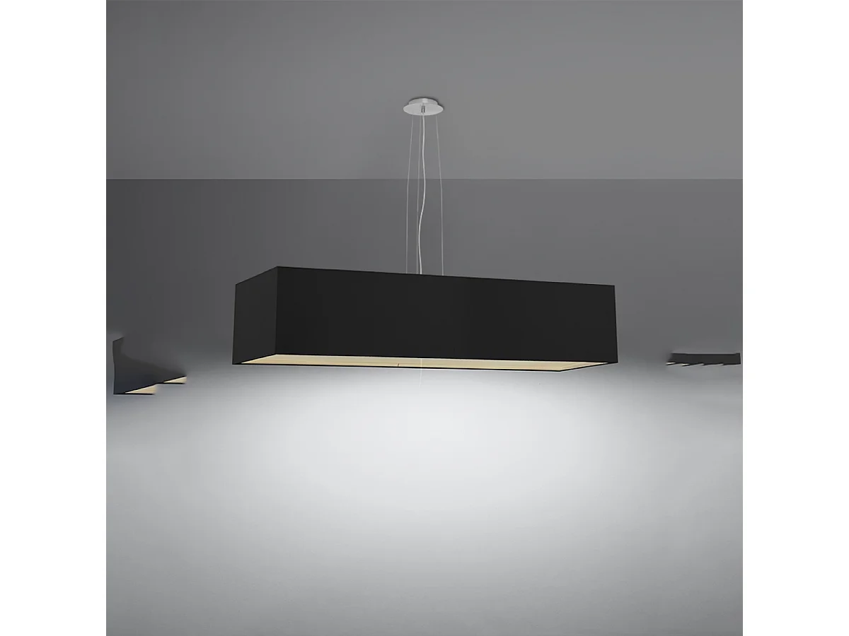 Lampada a sospensione lineare a barra nera 5x E27 Lámpara colgante de barra lineal Negro 5x E27