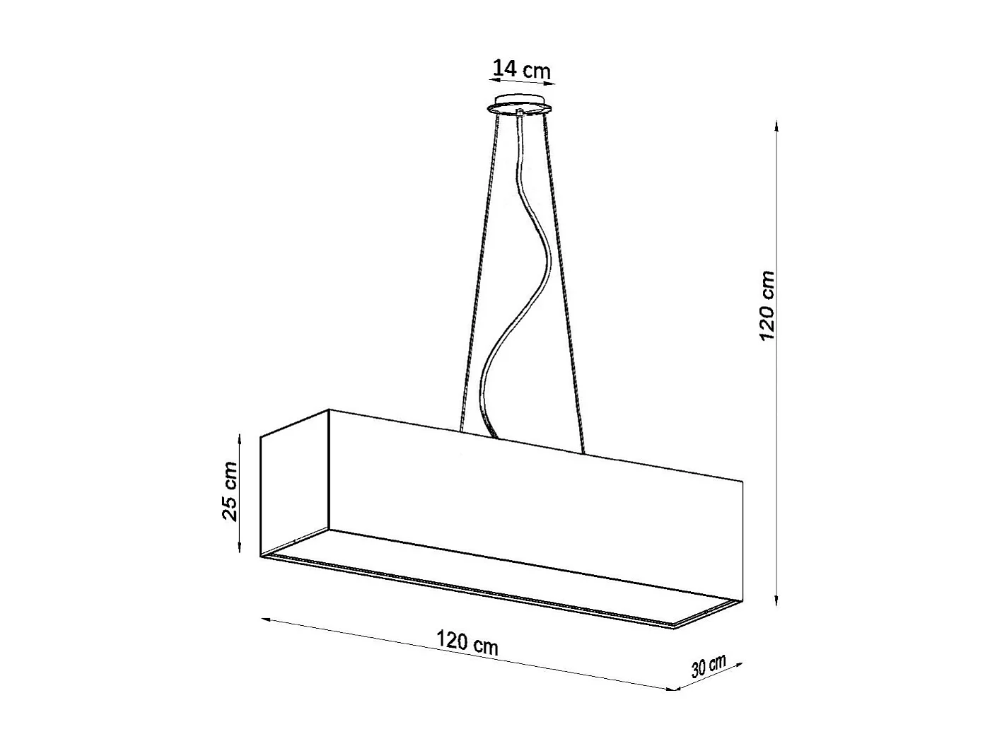 Lampada a sospensione lineare a barra nera 5x E27 Lámpara colgante de barra lineal Negro 5x E27
