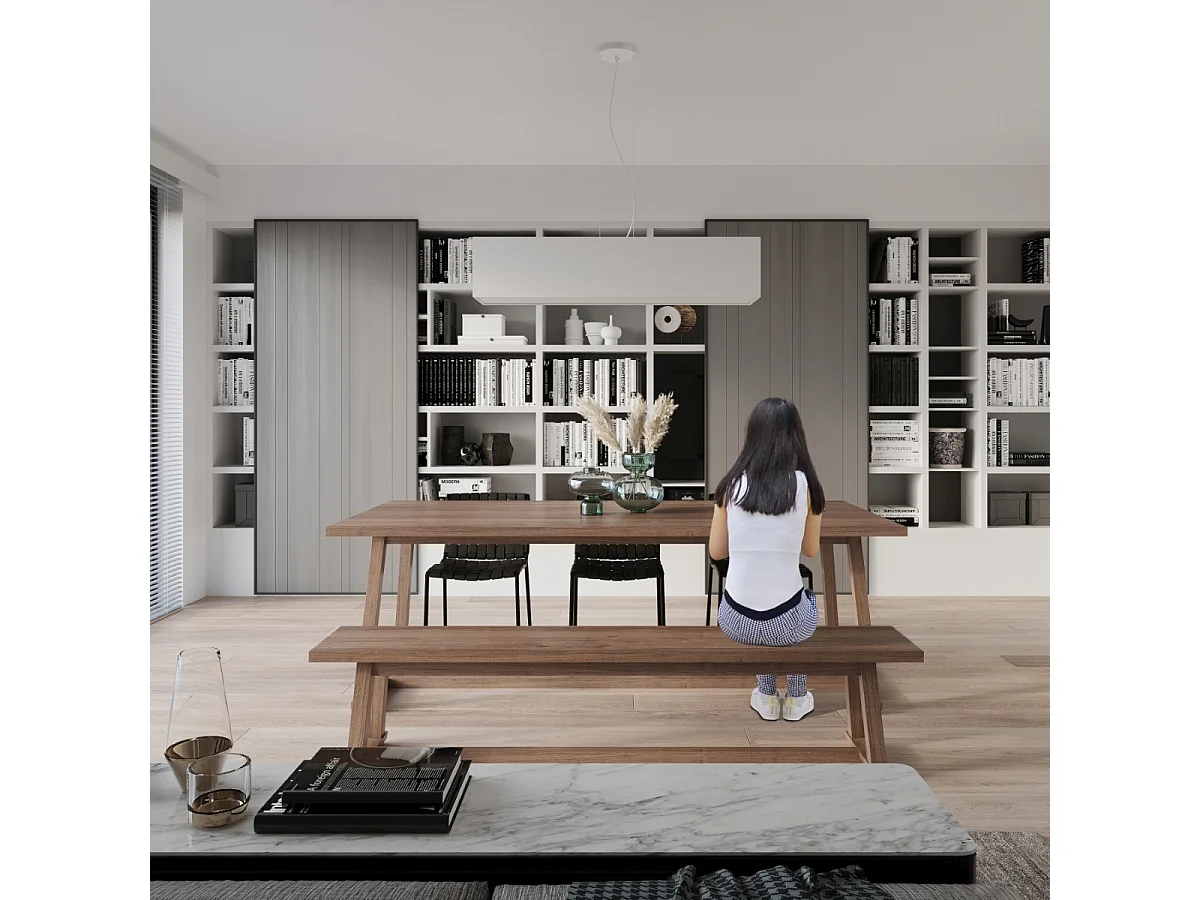 Lampadario Bar Bianco 3x E27 Barra de luz colgante blanca 3x E27