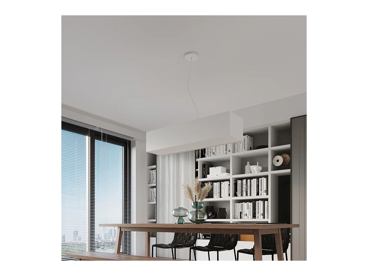 Lampadario Bar Bianco 3x E27 Barra de luz colgante blanca 3x E27