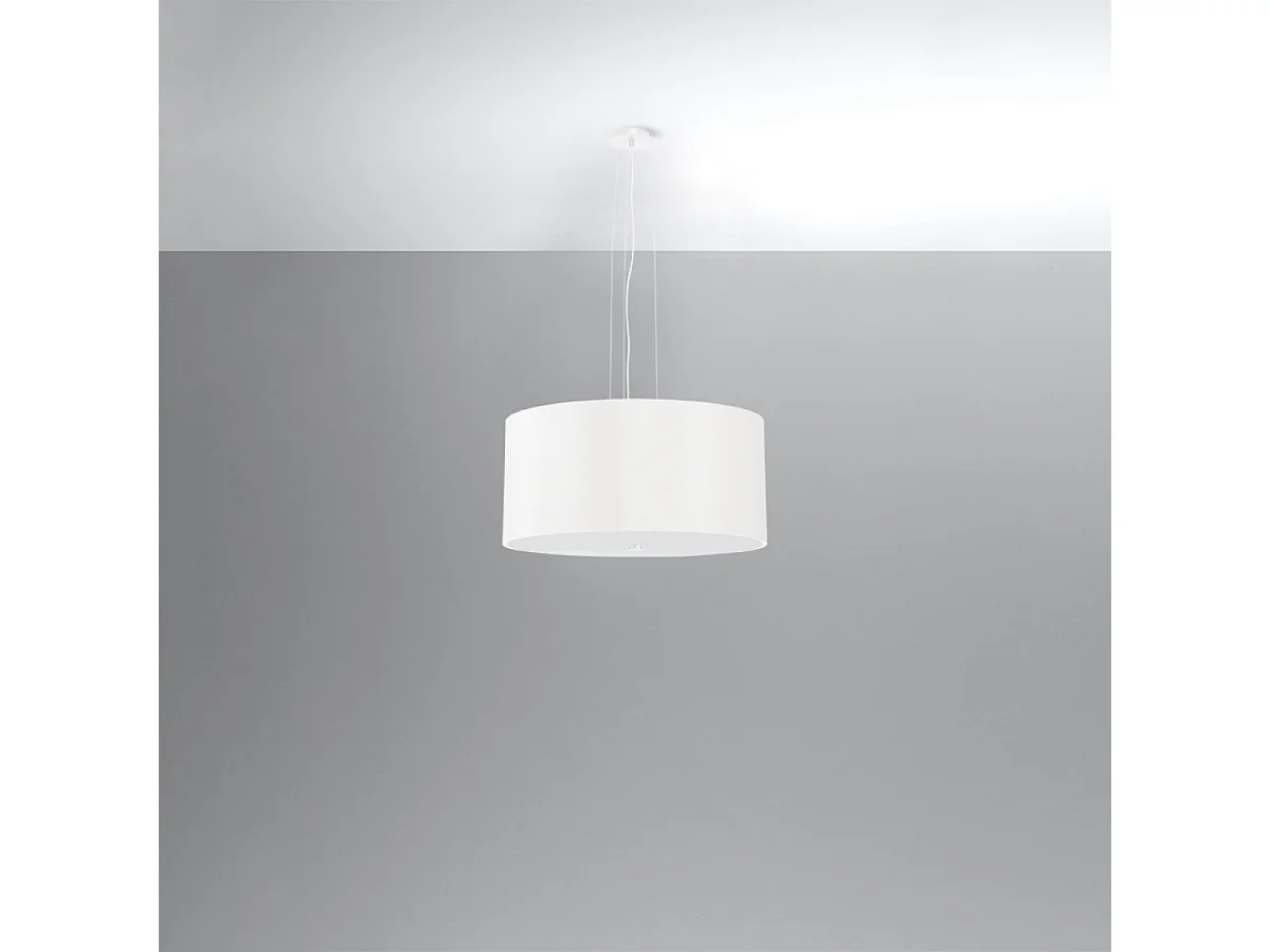 Sollux OTTO Suspension Cylindrique Blanc 50cm E27
