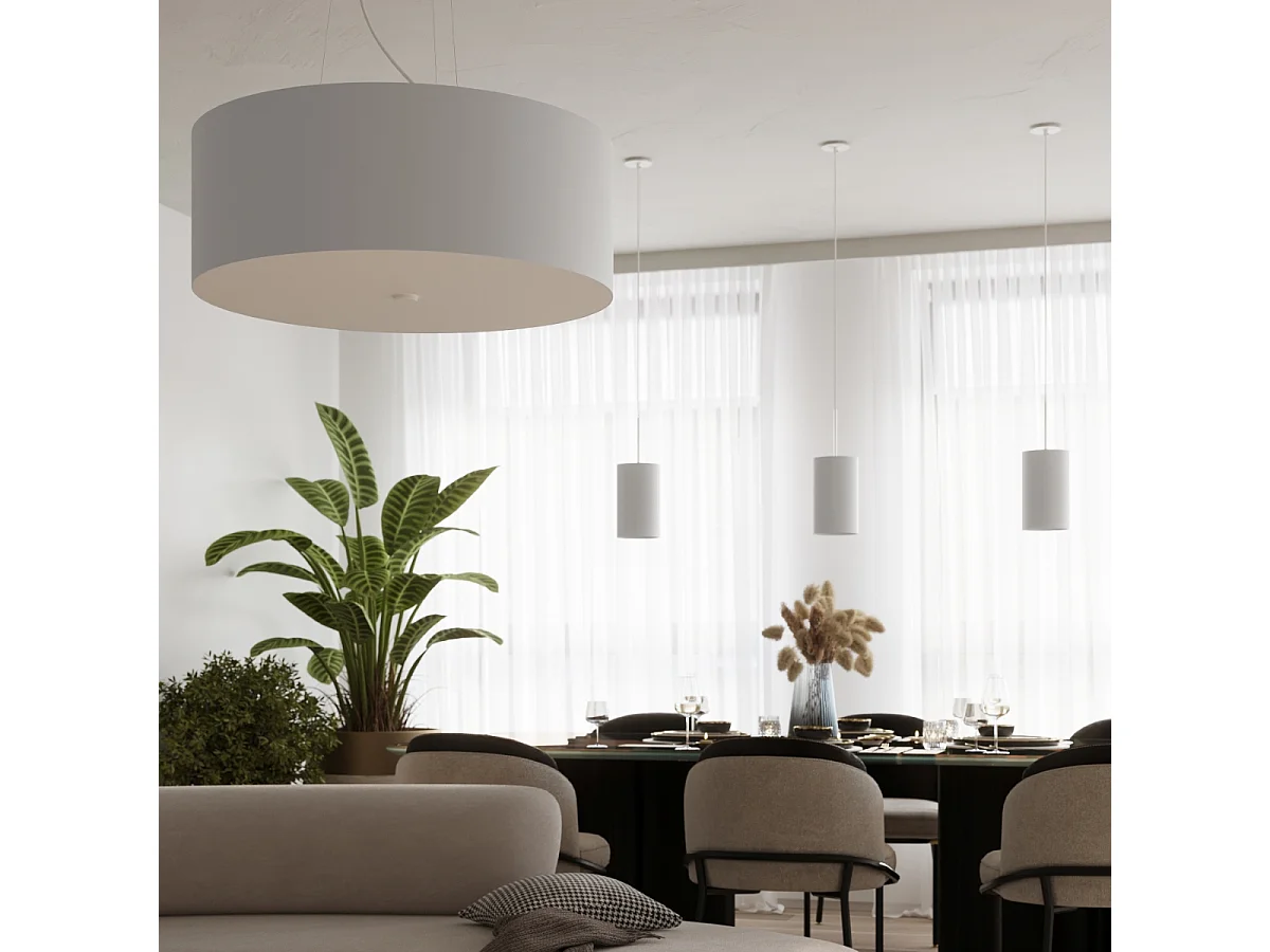 Sollux OTTO Suspension Cylindrique Blanc 50cm E27