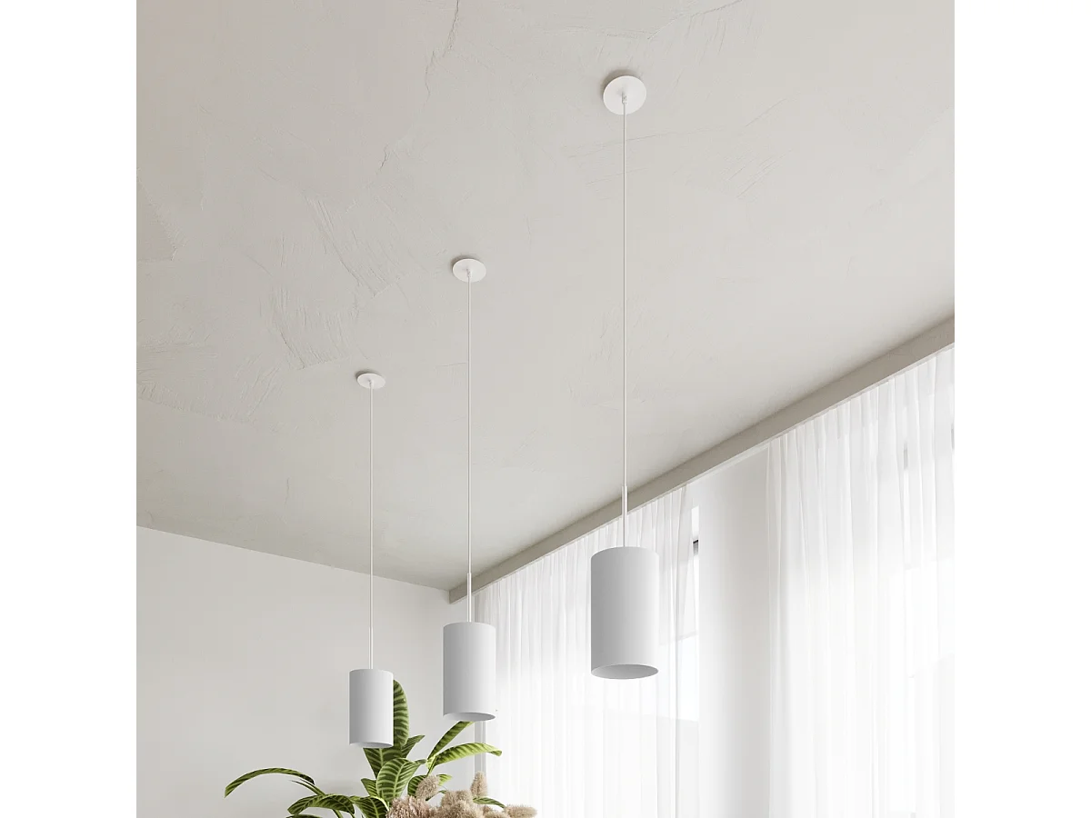 Sollux OTTO Suspension Cylindrique Blanc 50cm E27