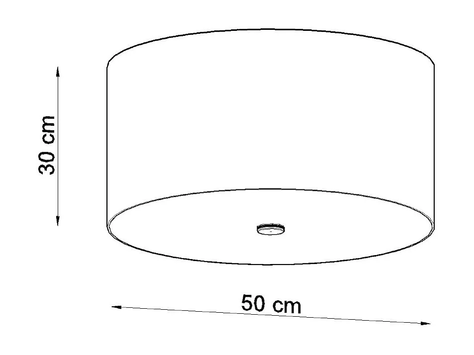 Sollux OTTO Plafonnier Cylindrique Blanc 50cm E27