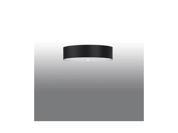 Sollux SKALA Plafonnier Cylindrique Noir 50cm E27