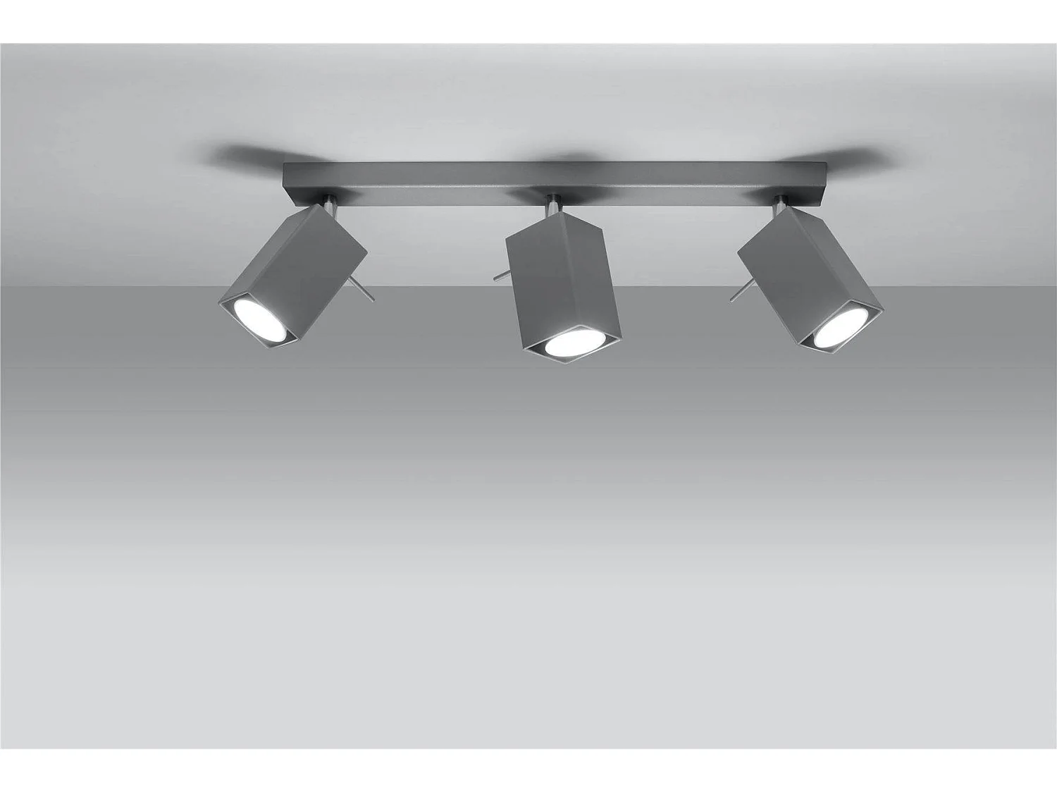 Sollux MERIDA Barre à 3 projecteurs gris, GU10