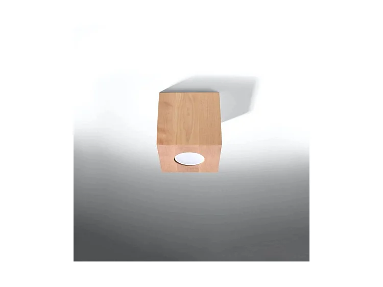 Sollux QUAD Downlight à 1 lumière en bois naturel, GU10