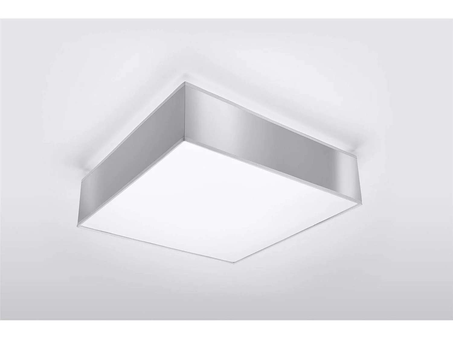 Sollux HORUS Plafonnier carré à 2 ampoules argentées, E27