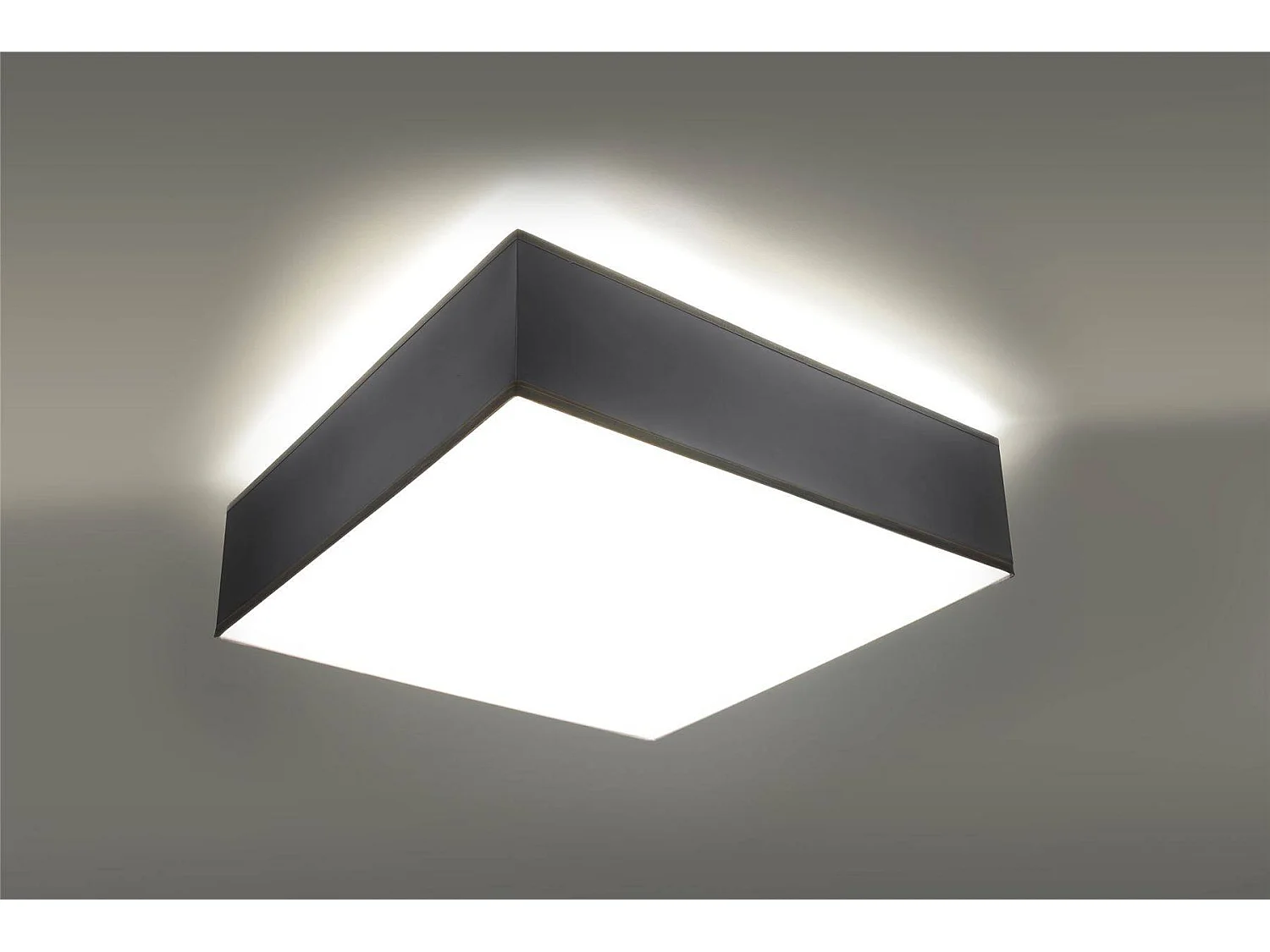 Sollux HORUS Plafonnier carré à 2 ampoules argentées, E27