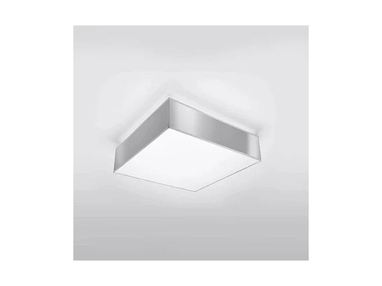 Sollux HORUS Plafonnier carré à 2 ampoules argentées, E27