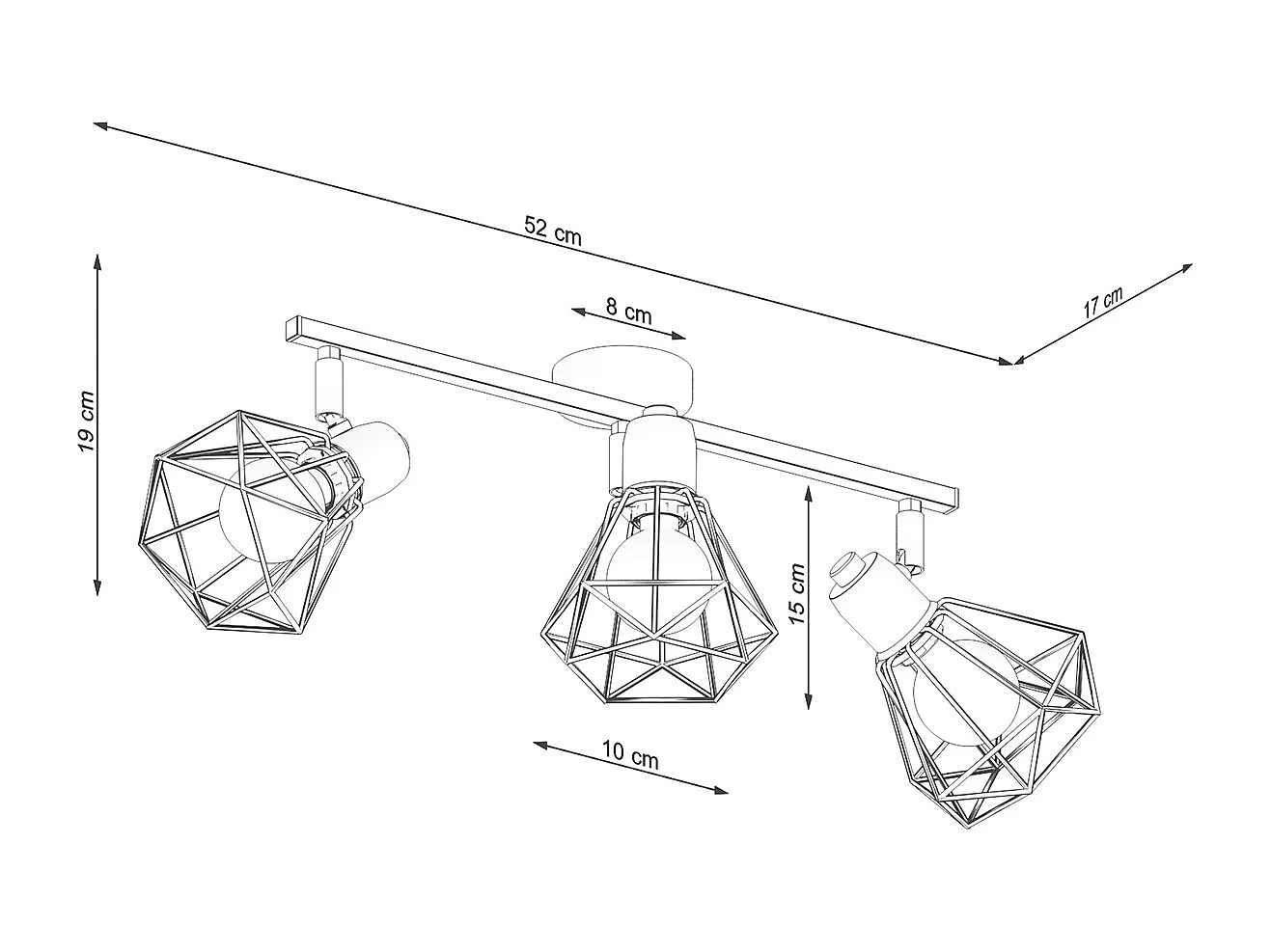Sollux Artemis Faretto da Soffitto Bar Bianco