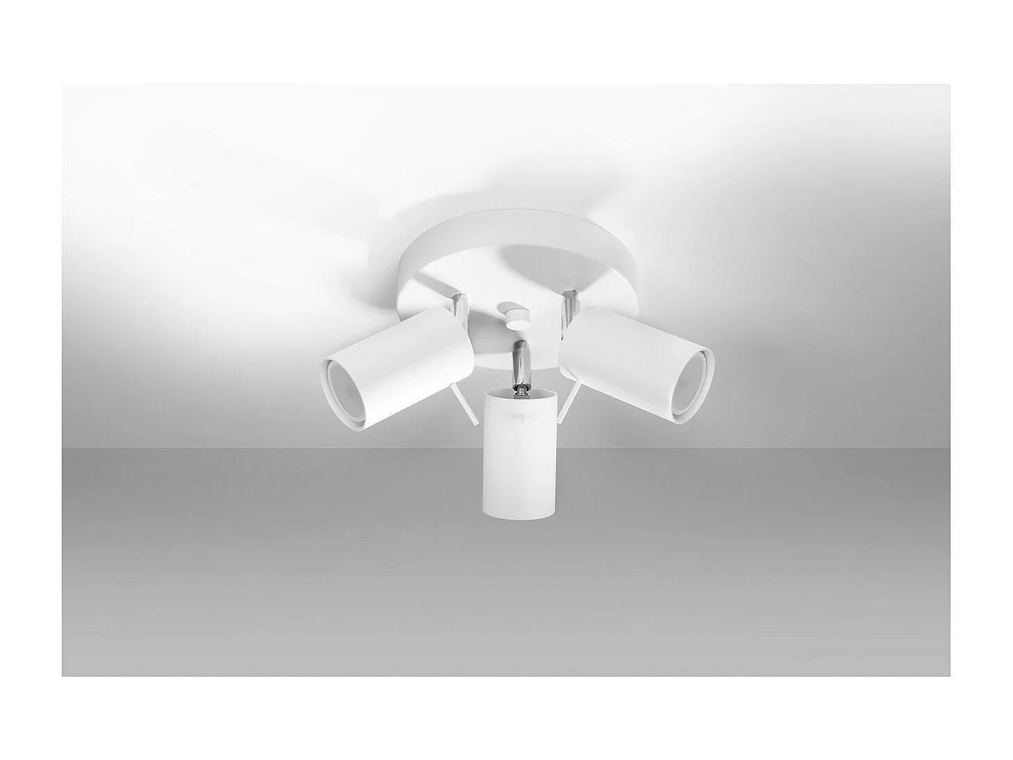 Plafondlampen Ring Modern Van  - 3 Lichtbronnen - L.20 X H.18 Cm - Wit