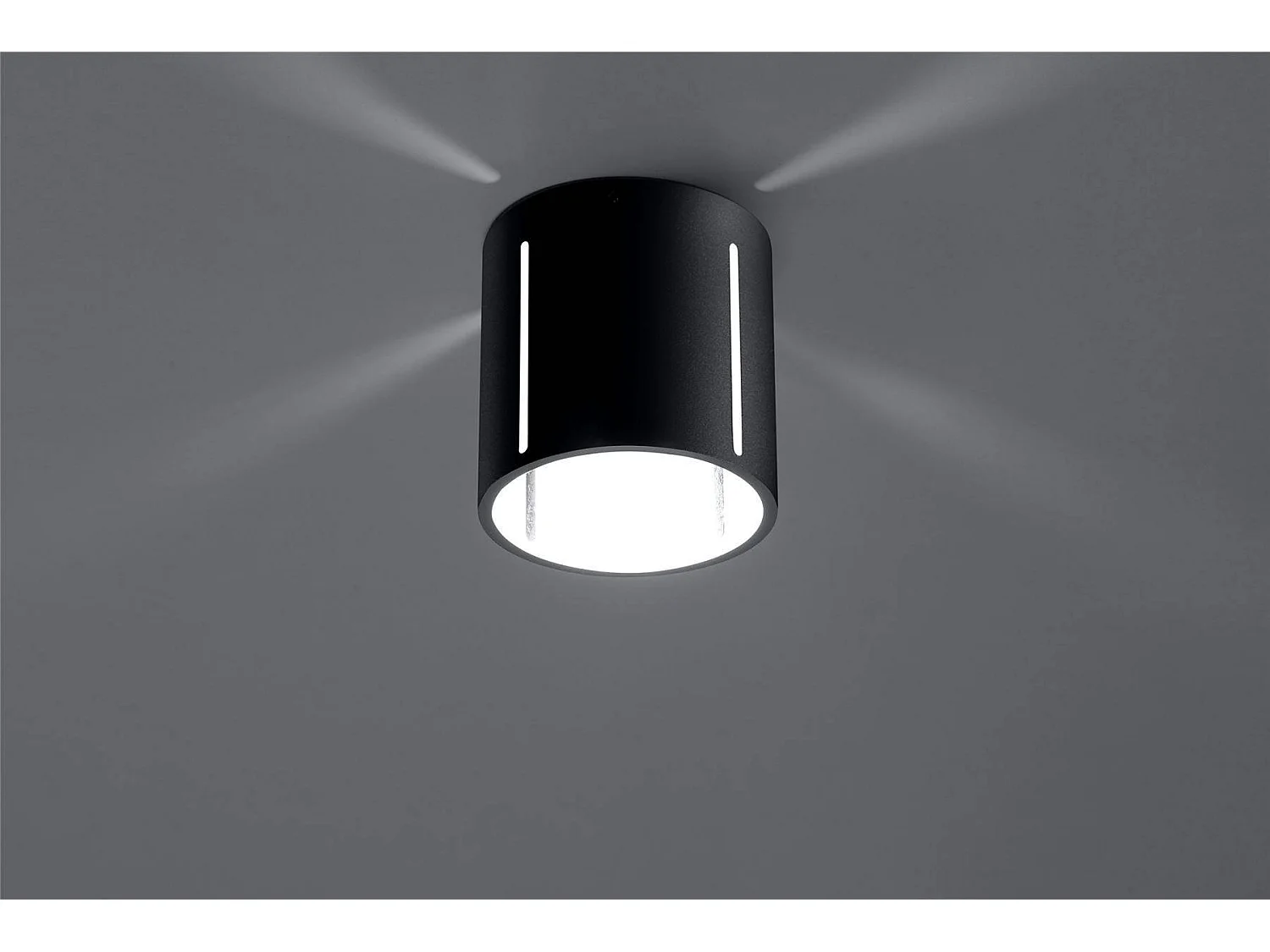 Luminárias De Teto Inez Moderno, Alumínio - 1 Lichtbronnen - L.10 X H.10 Cm - Preto