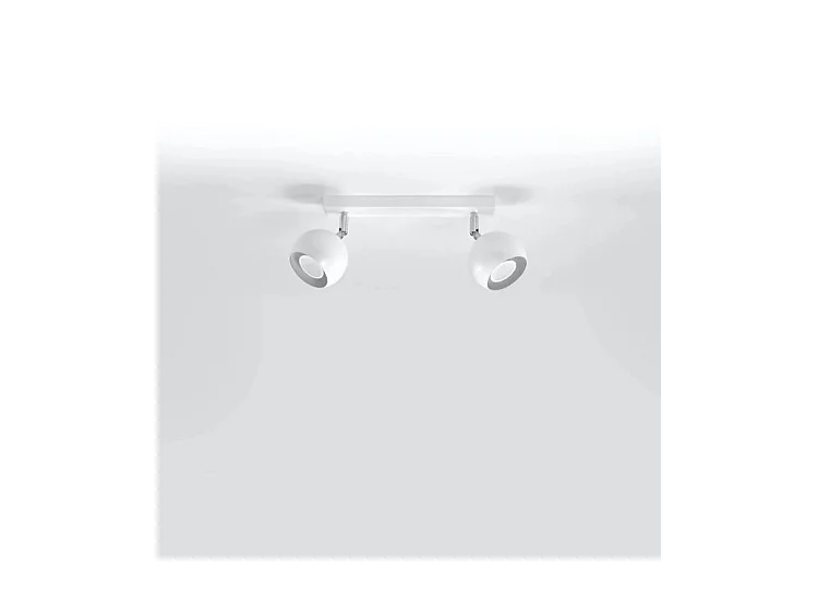 Plafondlampen Oculare Modern Van  - 2 Lichtbronnen - L.30 X H.16 Cm - Wit