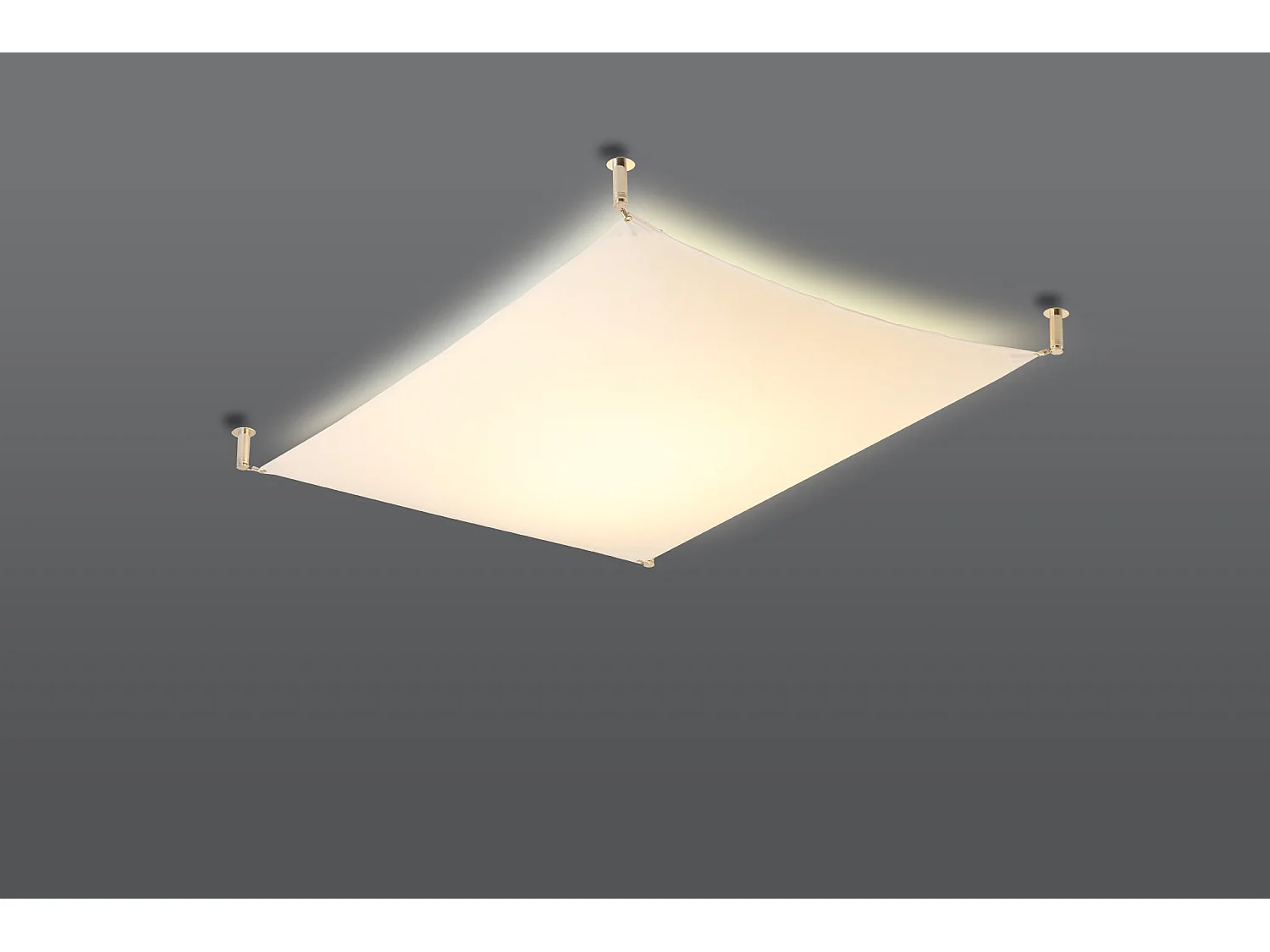 Sollux LUNA Tissu Décoratif Encastré Blanc Clair G13