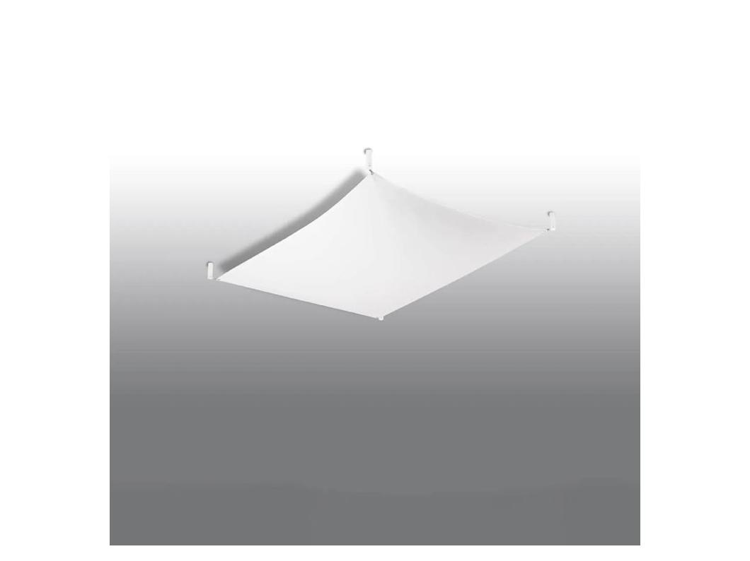 Plafondlampen Luna minimalistisch van  - 2 lichtbronnen - L.105 x H.15 cm - wit