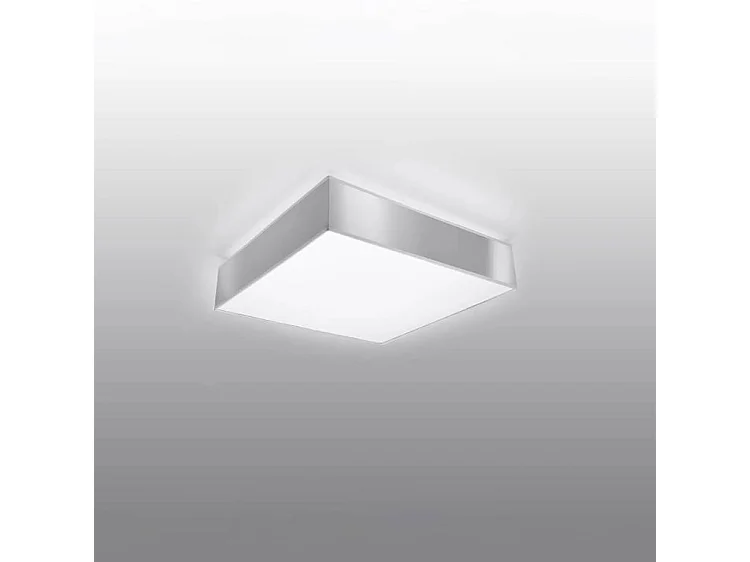 Square Flush Hellgrau 25cm E27 Quadrato Incasso Grigio Chiaro 25cm E27