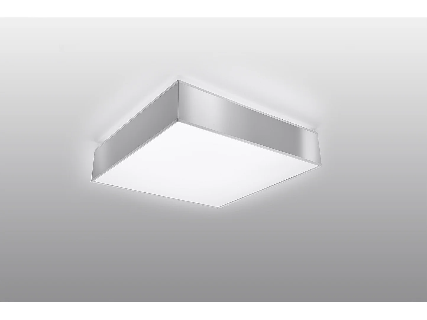 Square Flush Hellgrau 25cm E27 Quadrato Incasso Grigio Chiaro 25cm E27