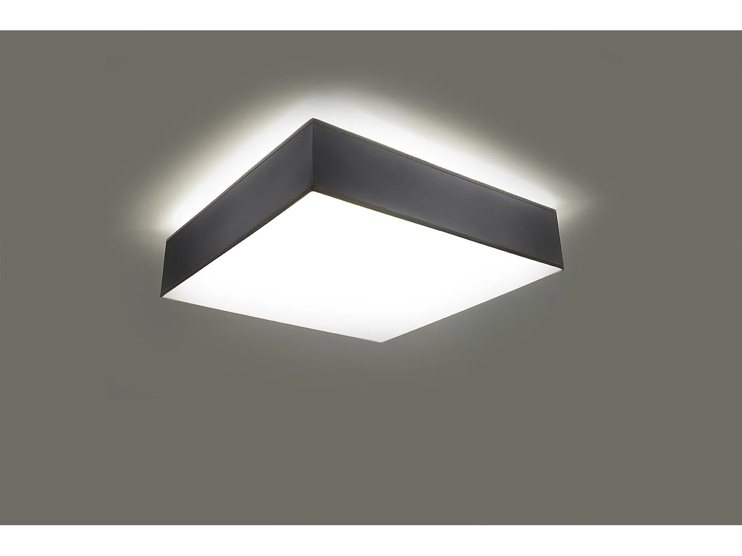 Square Flush Hellgrau 25cm E27 Quadrato Incasso Grigio Chiaro 25cm E27