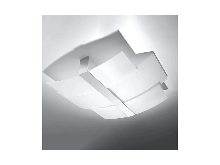 Sollux CELIA Plafonnier décoratif à 3 ampoules au fini chrome, blanc, E27