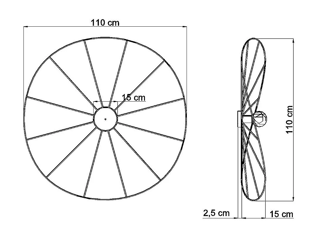 Sollux Eskola Plafón Semi Empotrado Negro