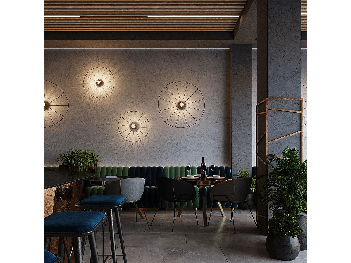 Sollux Eskola Plafón Semi Empotrado Negro