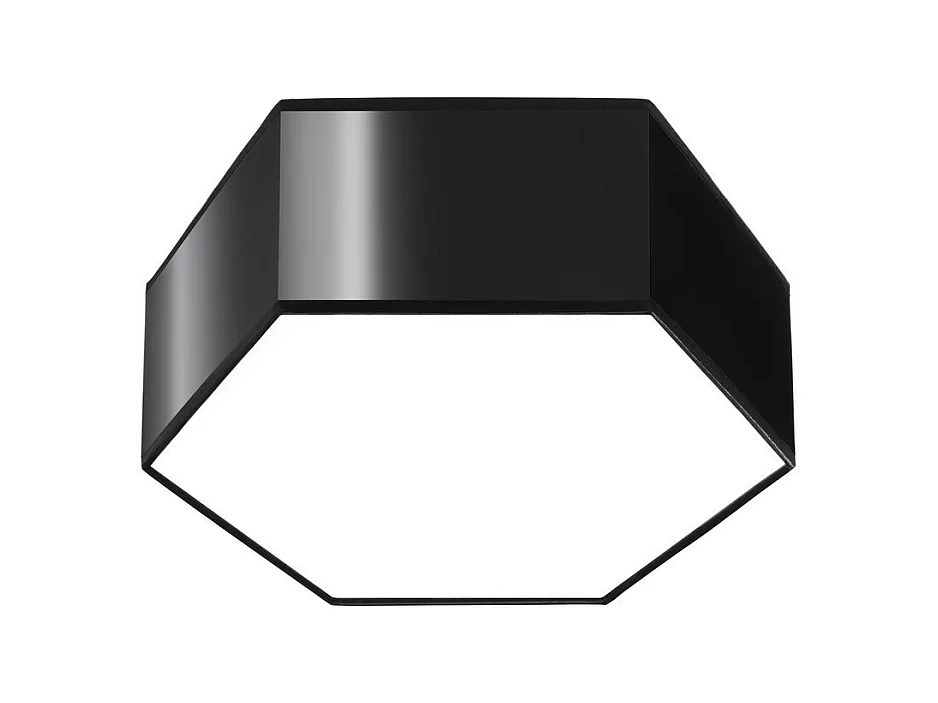 Sollux Lighting Sunde Plafonnier décoratif encastré, noir, 11,5 cm