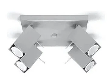 Plafondlampen Merida Modern Van  - 4 Lichtbronnen - L.25 X H.16 Cm - Grijs