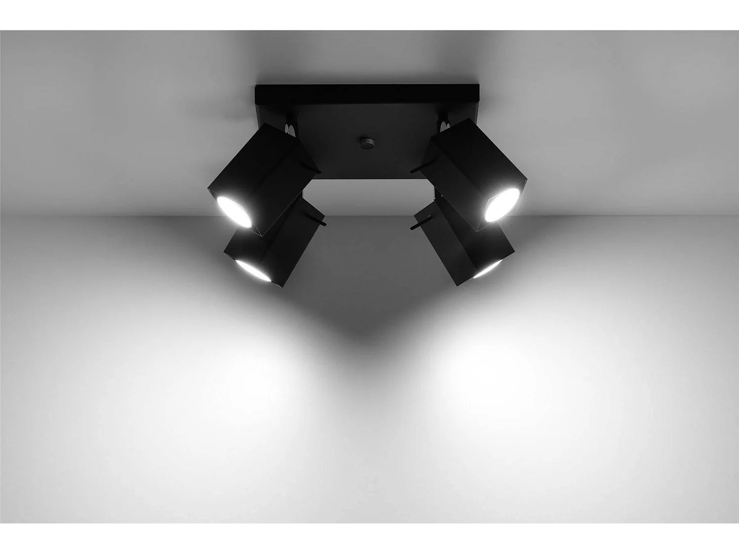 Sollux MERIDA - 4 licht Strahler Cluster Schwarz, GU10