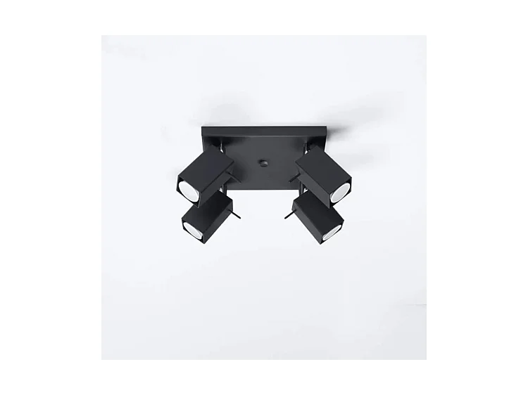 Plafondlampen Merida Modern Van  - 4 Lichtbronnen - L.25 X H.16 Cm - Zwart